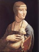 Leonardo  Da Vinci Lady with Emine Sweden oil painting artist